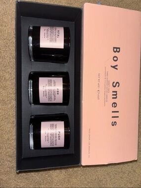 Boy Smells 3-Piece Candle Gift Set - Pink & Black